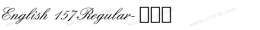 English 157 Regular字体转换